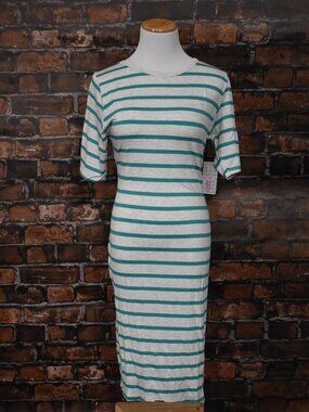 casual dress stripes nautical beach M ( size 8-10 )